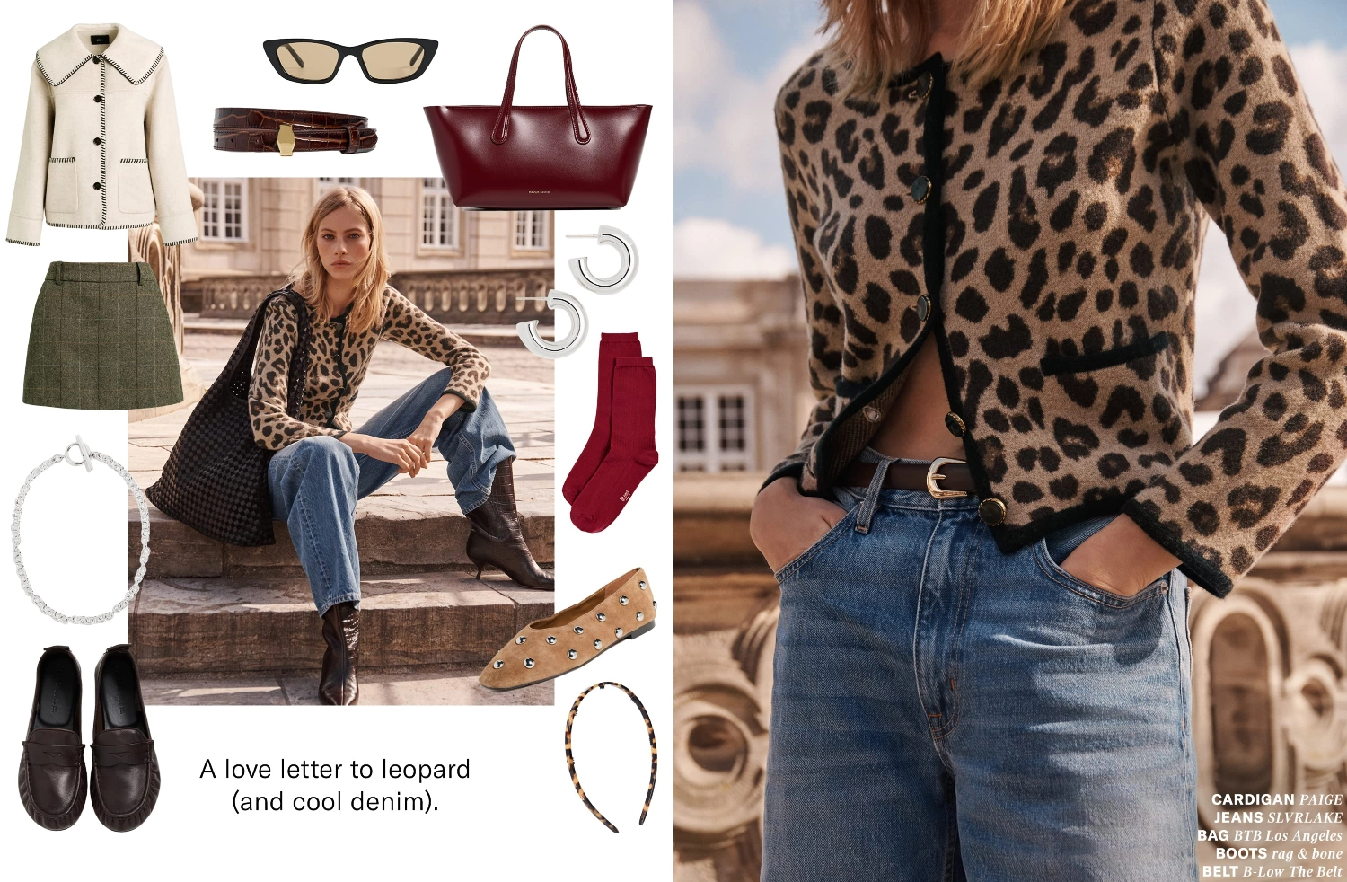 A love letter to leopard (and cool denim).