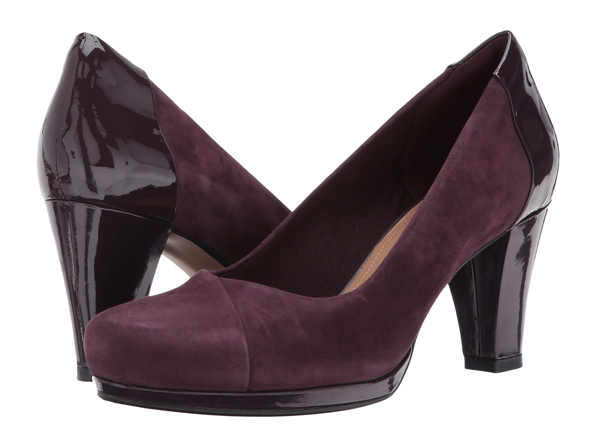 clarks mid heel shoes
