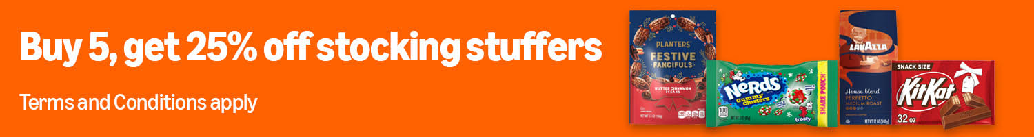 Buy 5, get 25% off stocking stuffers
