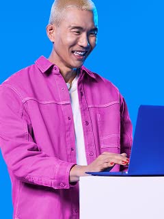 Man looking at laptop