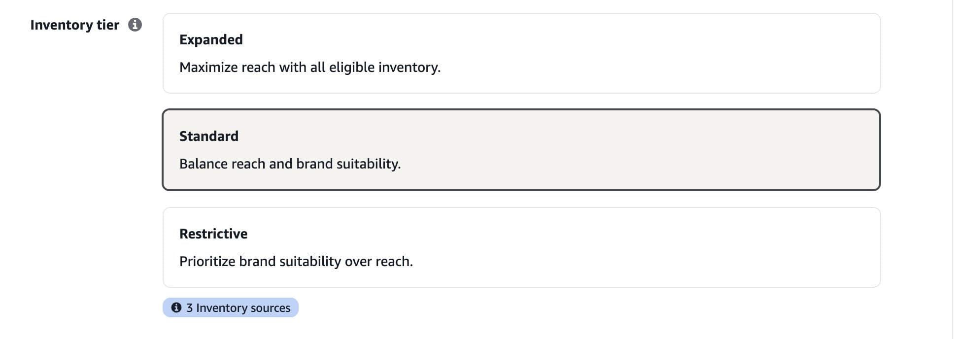 Inventory Tier control