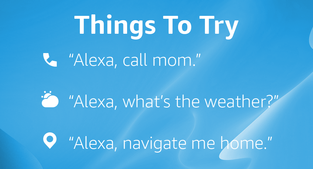 Suggestions for things to try with Alexa in your car