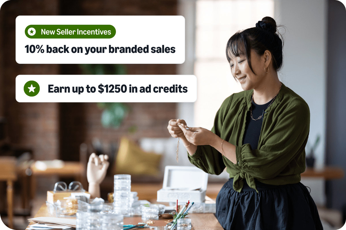 10% back on branded sales, Up to $1250 in ad credits