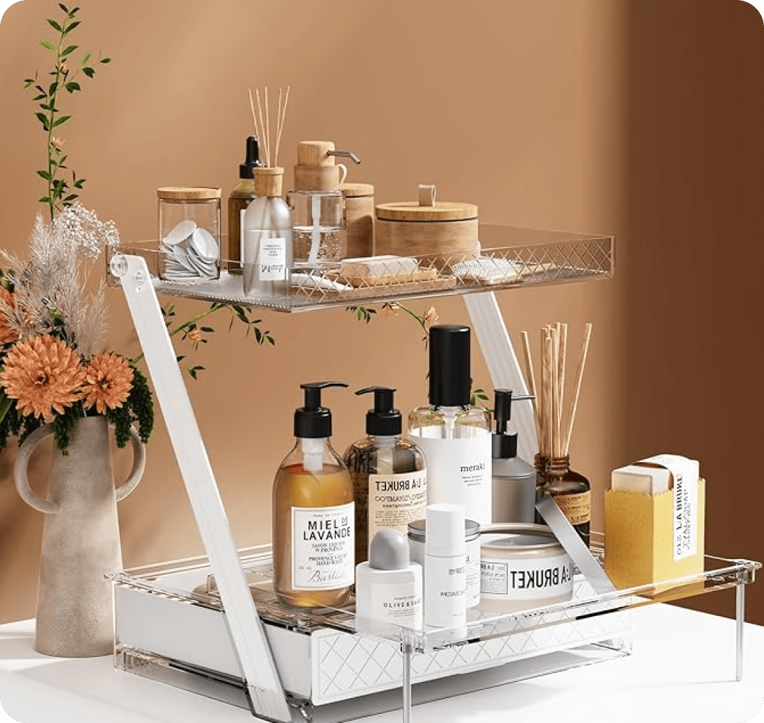 2-Tier Drawer Bathroom Organizer