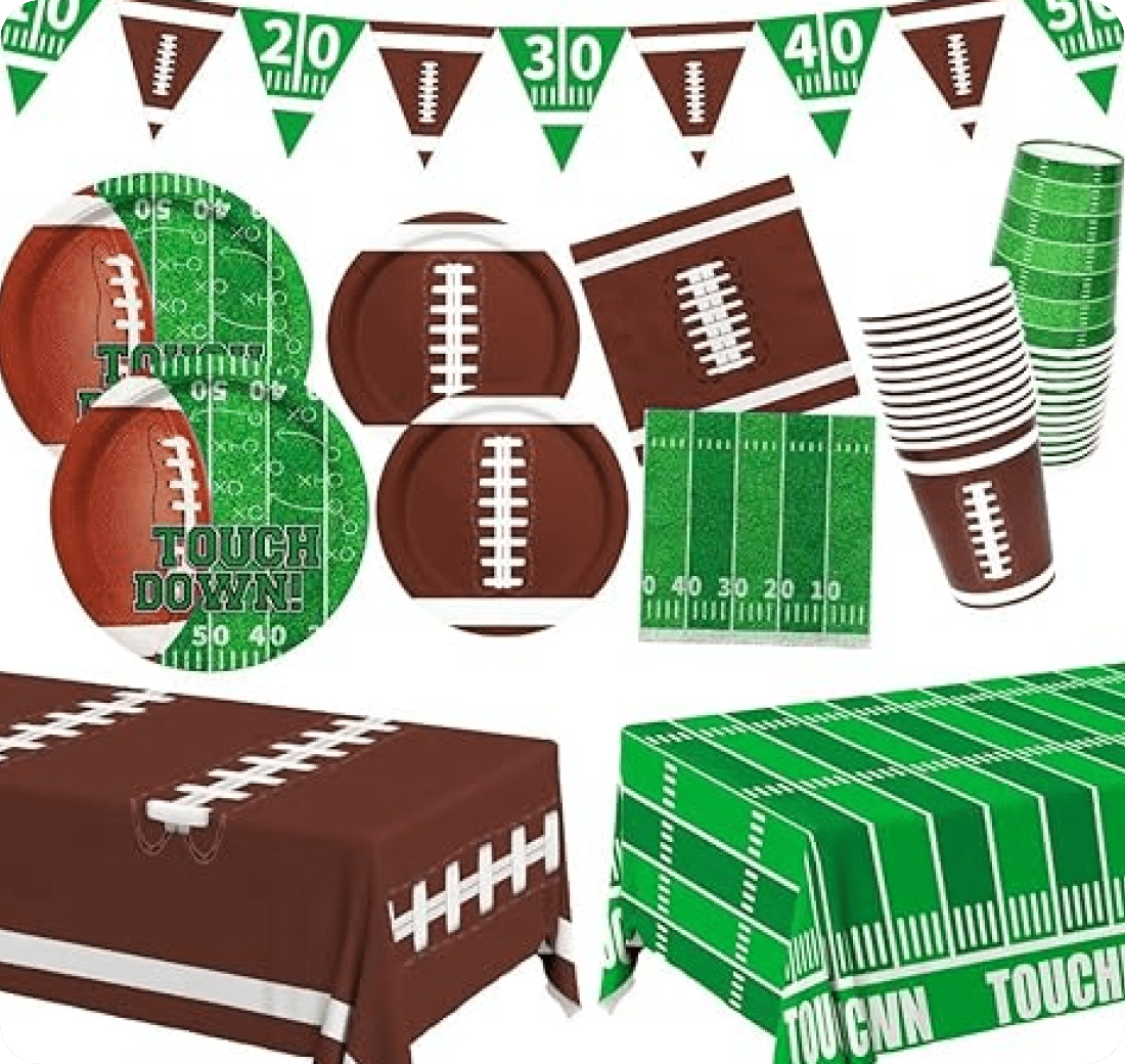 Football Party Supplies Kit