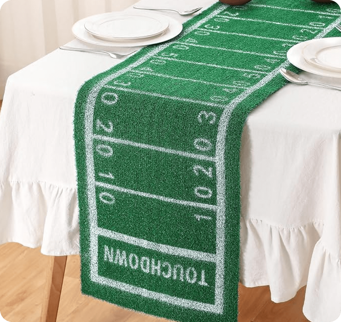 Football Grass Table Runner 
