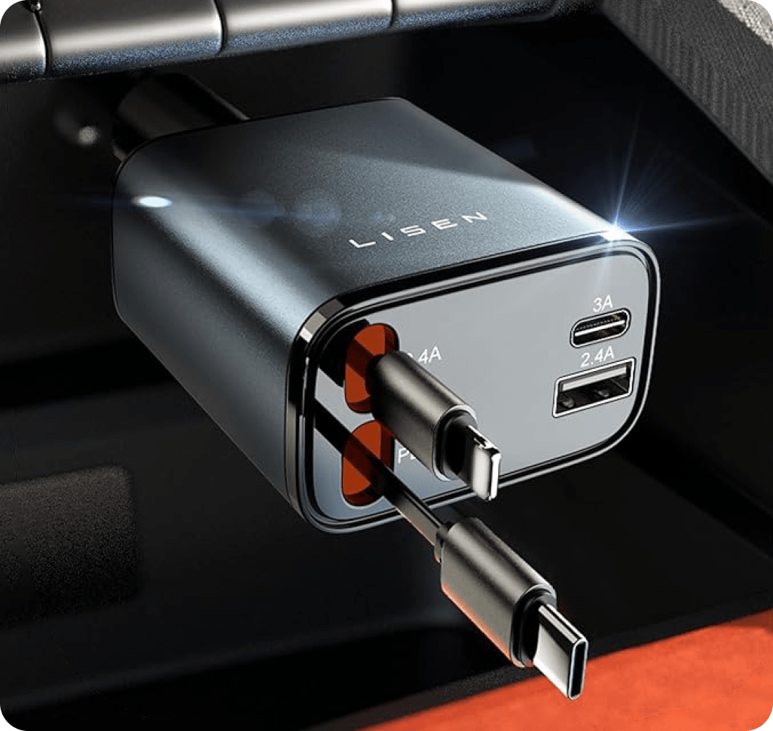 LISEN Retractable Car Charger
