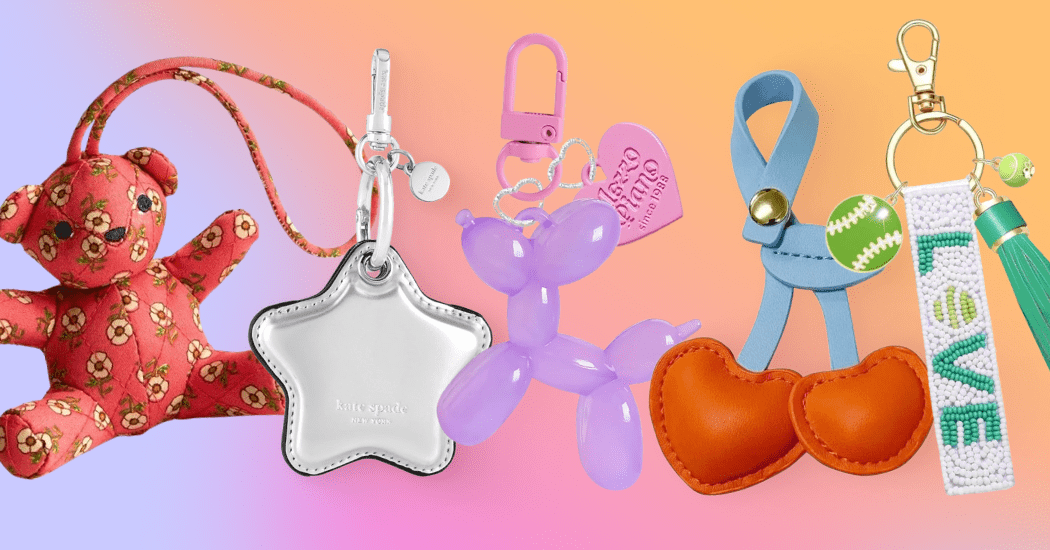 An assortment of handbag charms