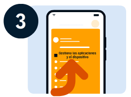 Ilustración para seleccionar y administrar aplicaciones y dispositivos