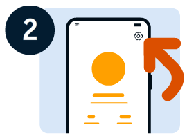 Ilustración para seleccionar el icono de ajustes