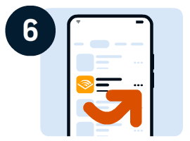 Ilustración para seleccionar los tres puntos situados junto al título seleccionado