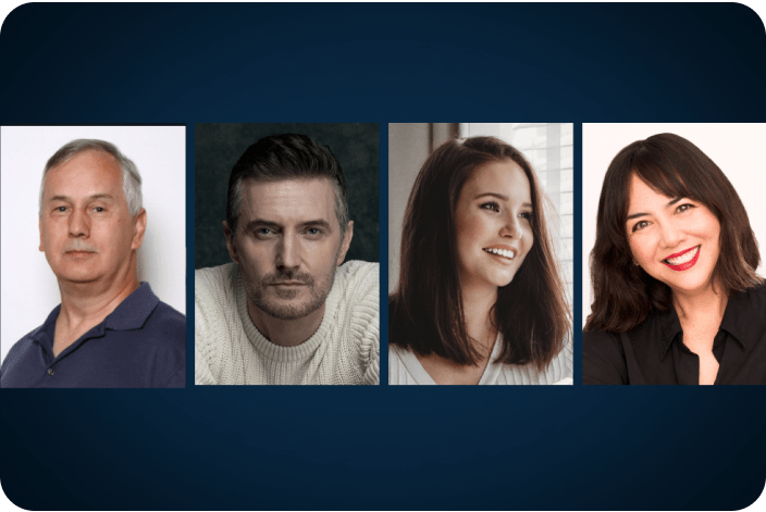 Photo of headshots of 4 authors
