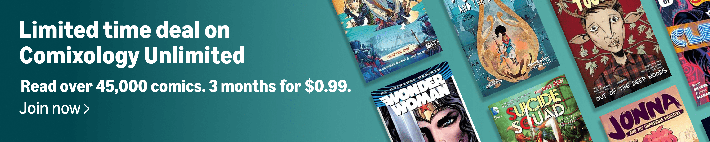 Limited time deal on Comixology Unlimited