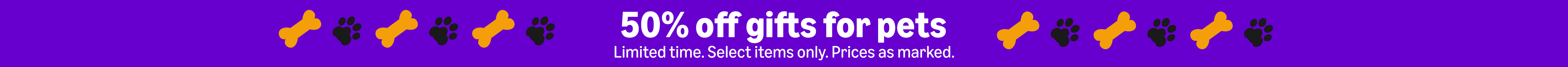50% off gifts for pets