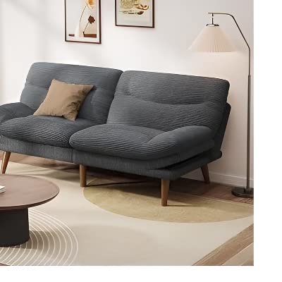 MUUEGM Divano Letto Convertibile In Memory Foam - Grigio Scuro, 180x83 Cm, Con Braccioli Regolabili - 3