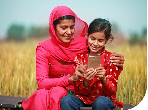 Mother spending time with daughter