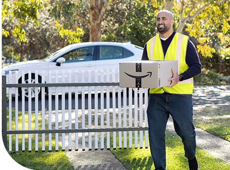 Delivery man standing