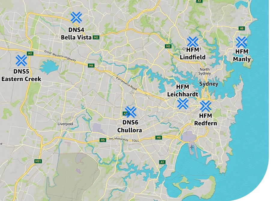 sydney amazon flex delivery station map