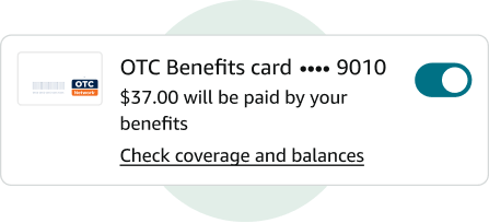 benefit card usage toggle button with green circle background