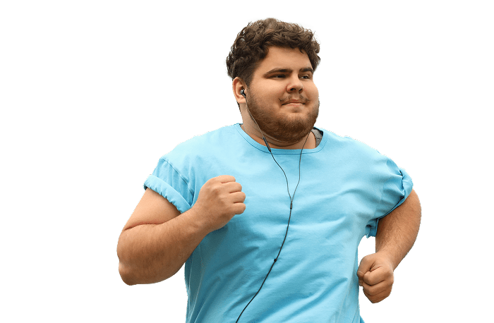 Man exercising Man running while listening to music