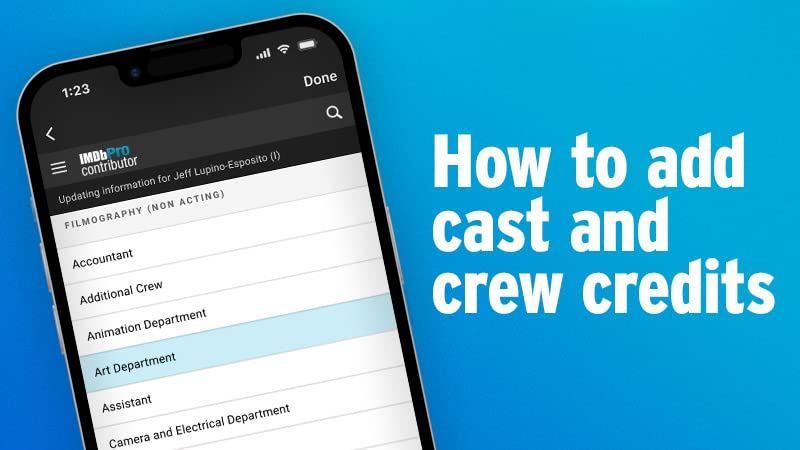 How to Add Cast and Crew Credits on IMDbPro