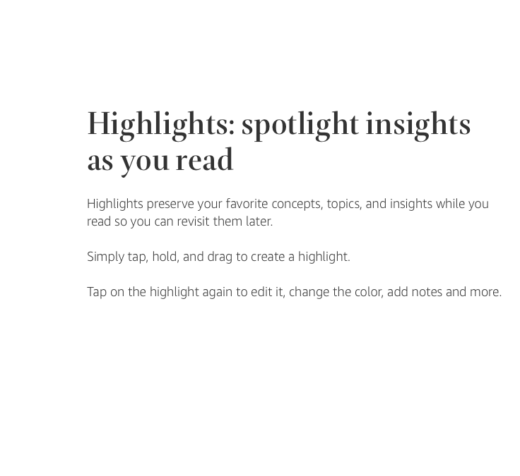 Kindle Bookmarks, Notes, and Highlights