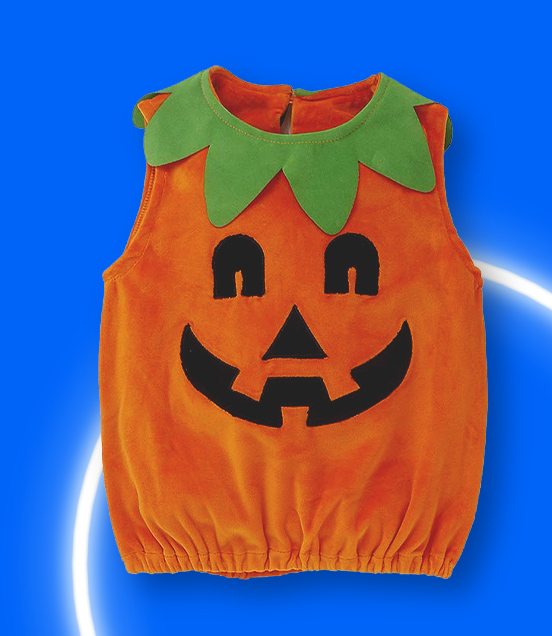 Boy girl pumpkin patch baby Halloween outfit.