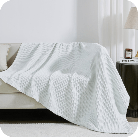 Cotton Waffle Weave Blanket