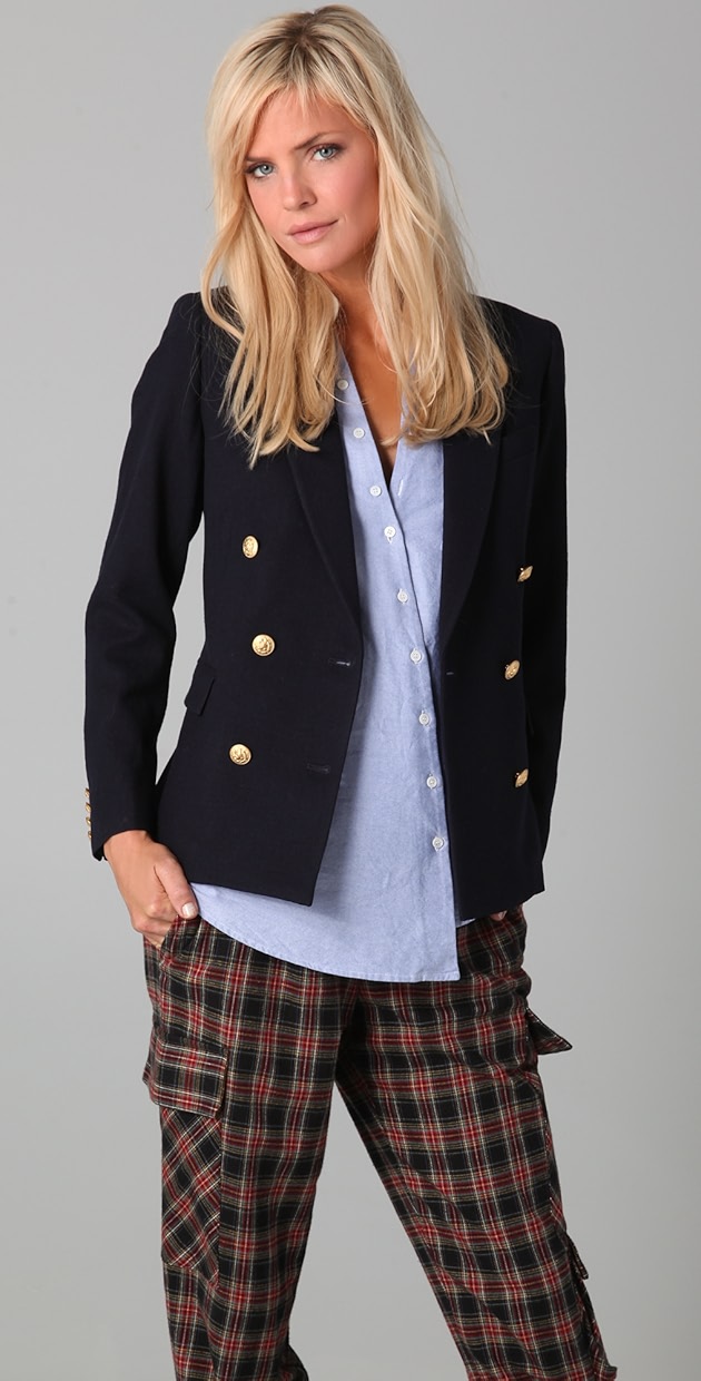 Band Of Outsiders Cropped Double Breasted Blazer Shopbop