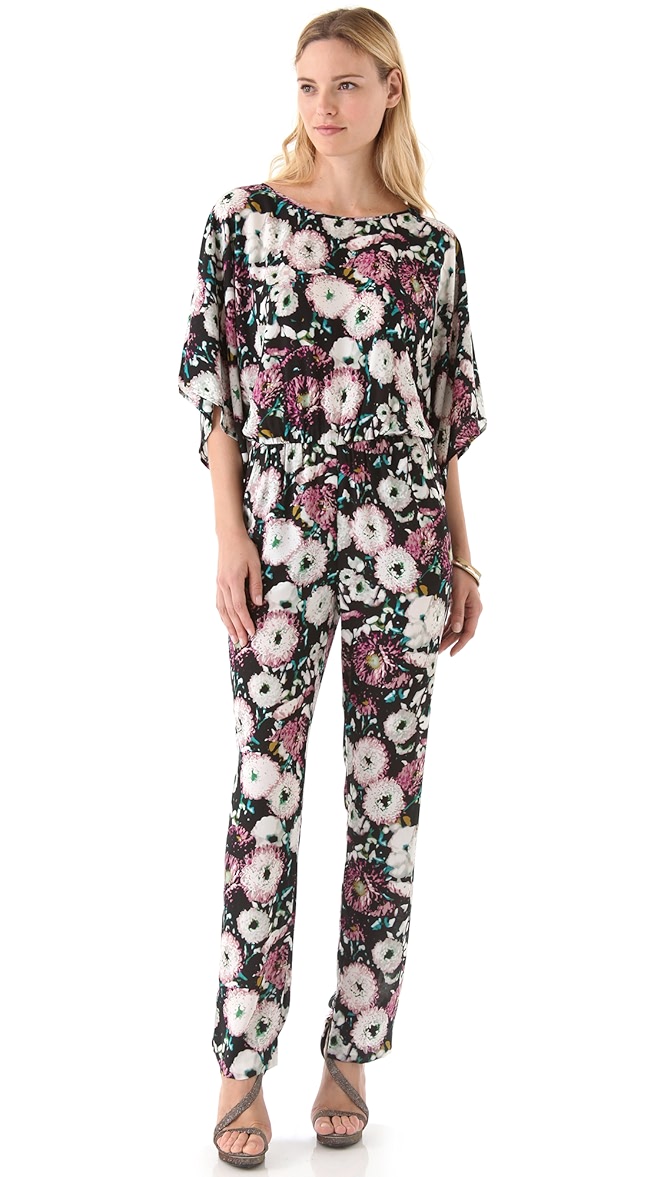 bcbg floral jumpsuit