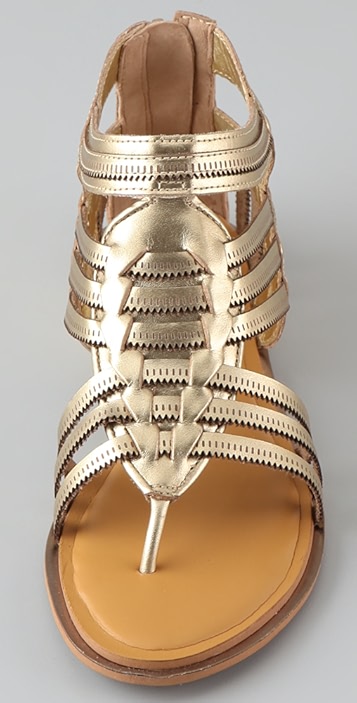 diane von furstenberg gold sandals
