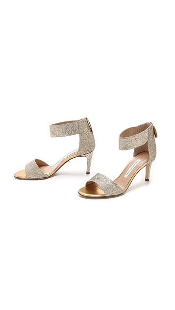 diane von furstenberg gold sandals