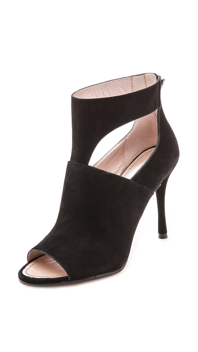 dkny peep toe booties
