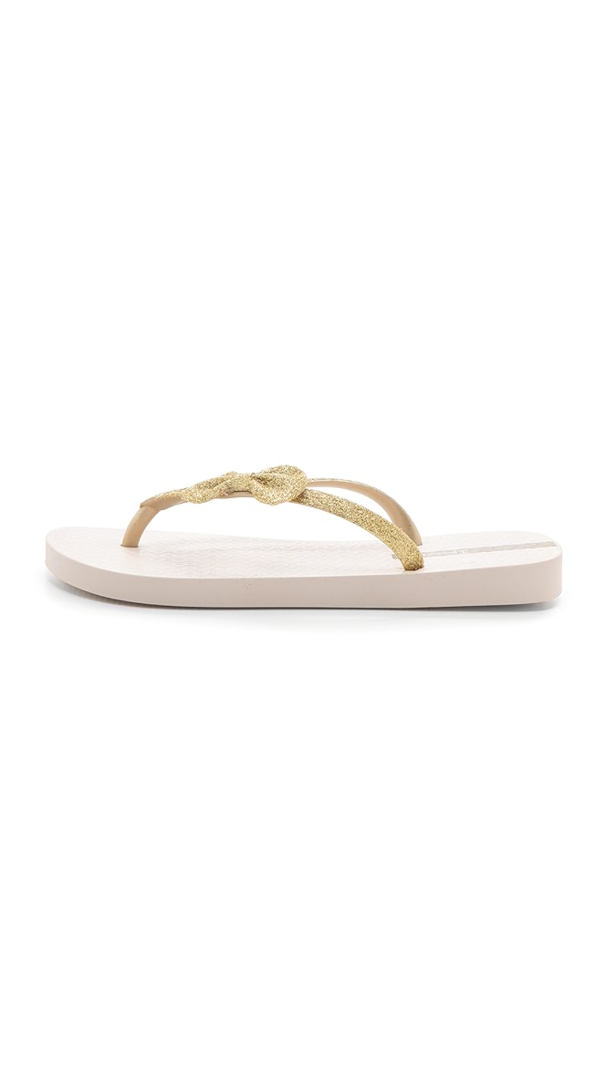 ipanema glitter bow flip flops