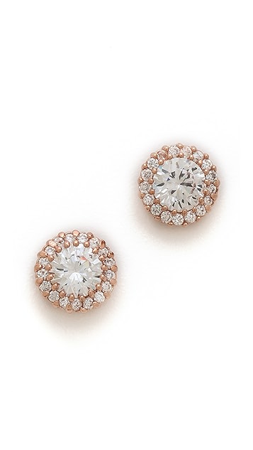 Cz by kenneth jay lane 1 round classic stud clearance
