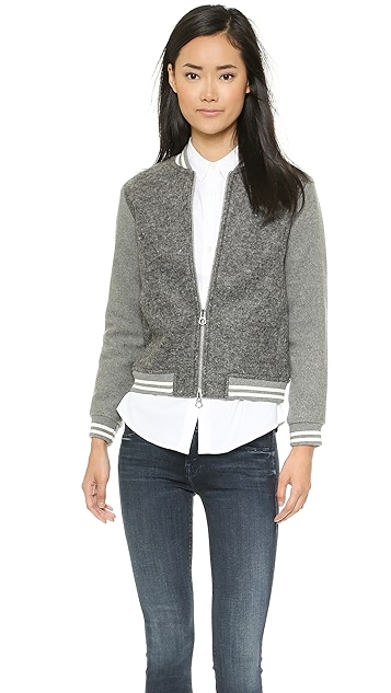 Madewell sherpa varsity bomber jacket Clearance