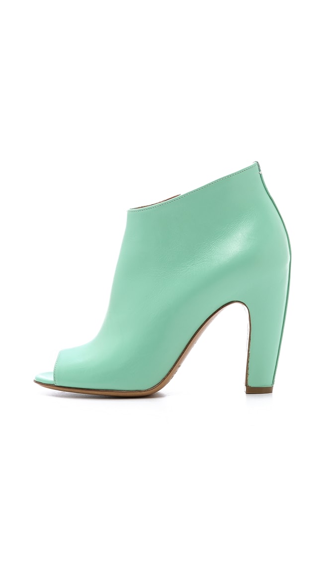 maison margiela peep toe booties