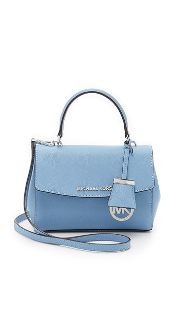 small blue michael kors purse