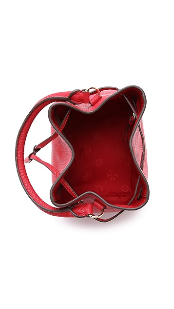 tory burch red bucket bag