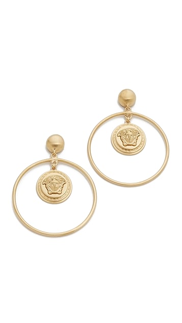 Versace medusa hoop earrings Clearance