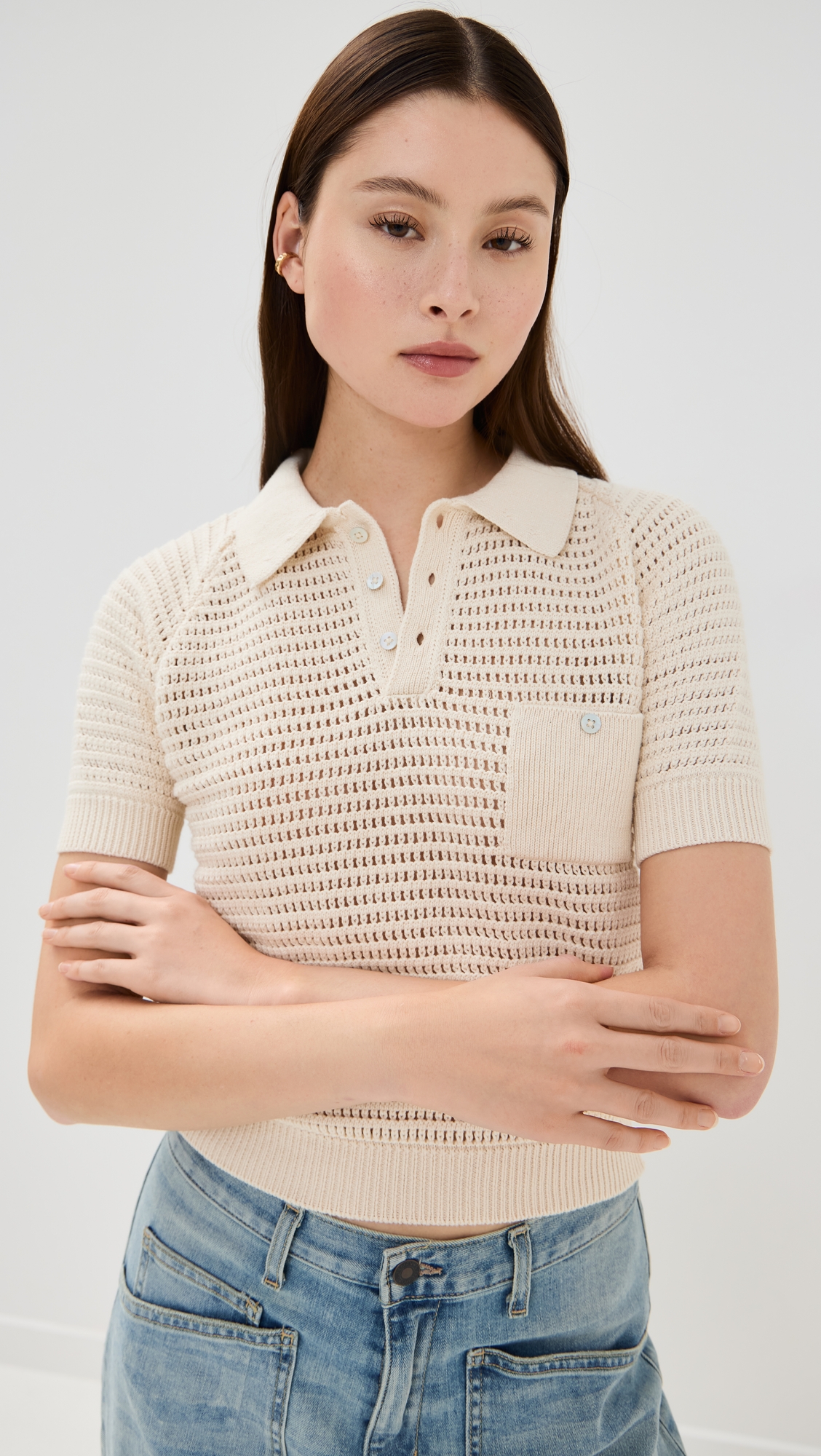 Alix Of Bohemia Lessi Oyster Crochet Top thumbnail