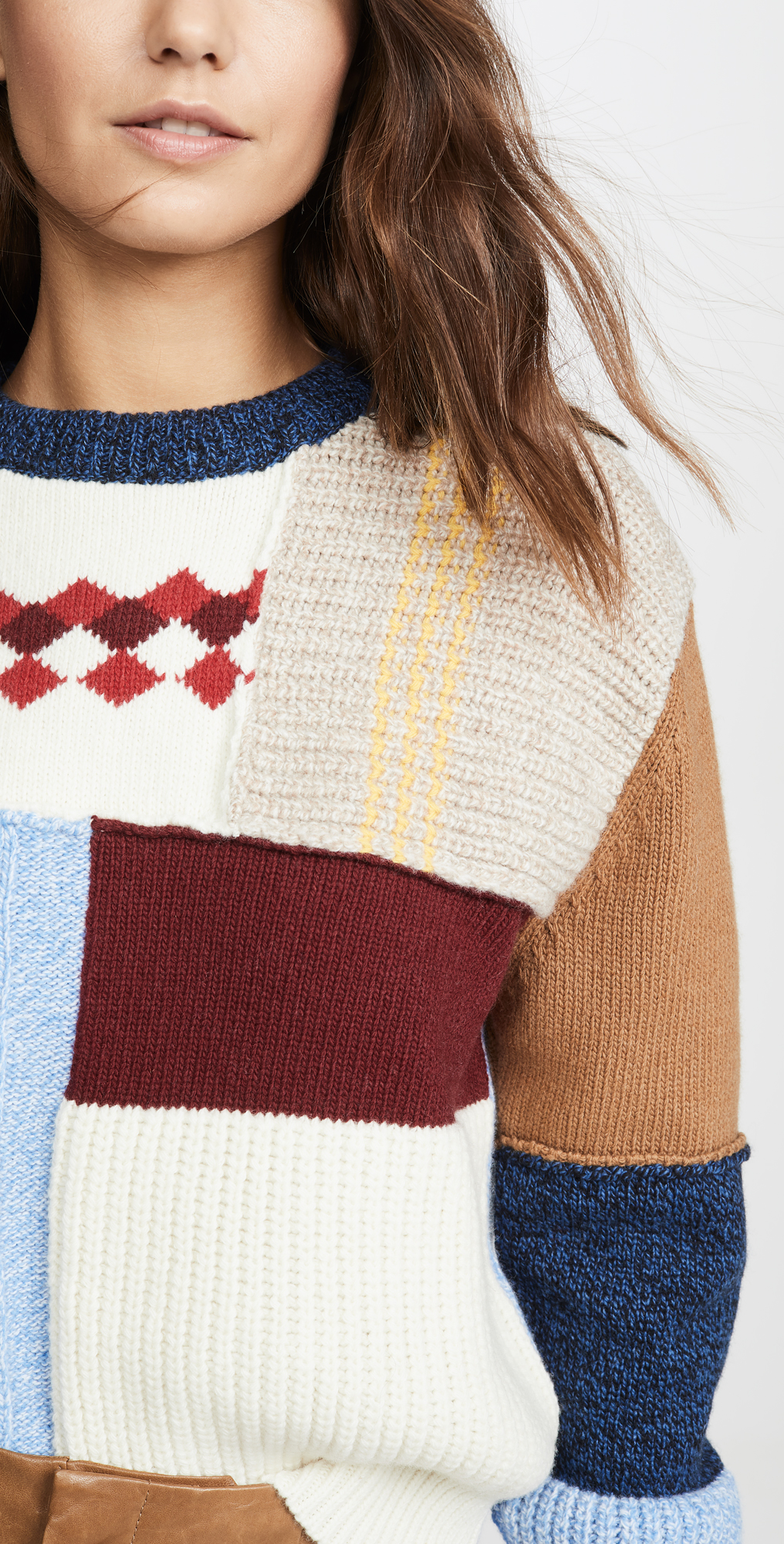 Alexa chung patchwork sweater clearance