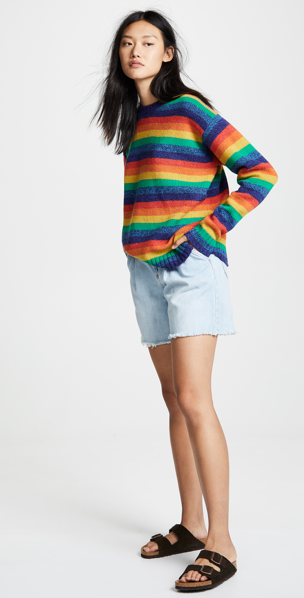 Acne studios samara rainbow sweater clearance