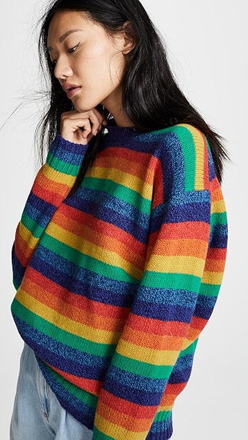 Acne studios samara rainbow sweater clearance