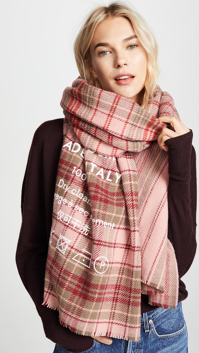 acne studios cassiar check scarf
