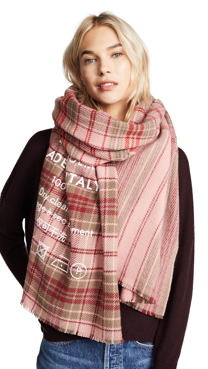 acne studios cassiar check scarf