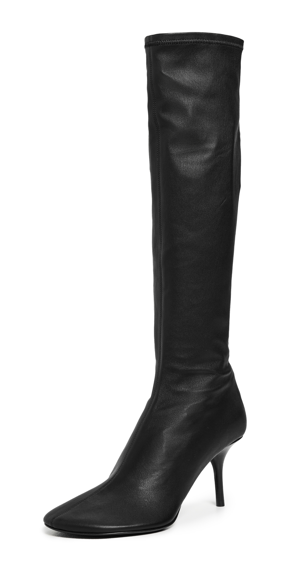 Acne Studios High Leather Boots Black In Black