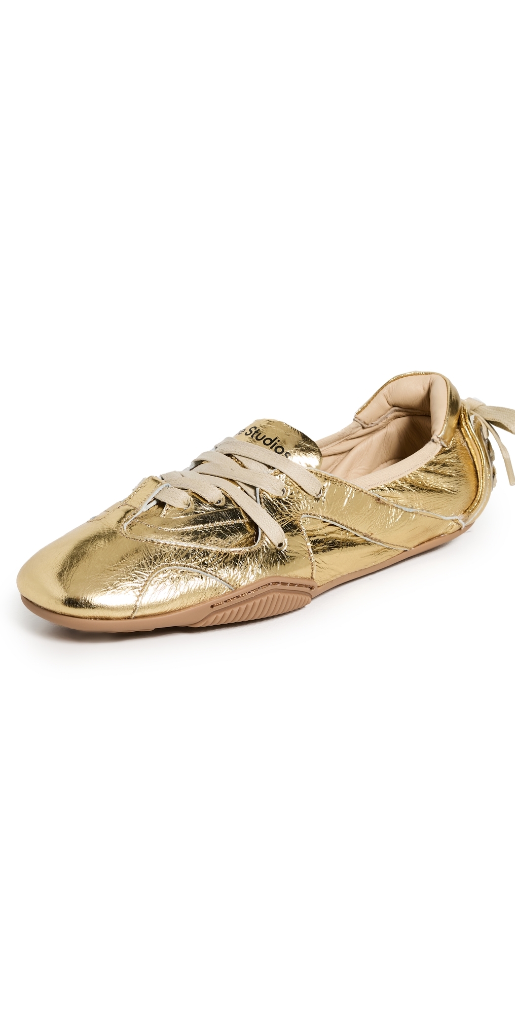 Acne Studios Bilaria Foil Winter Sneakers Gold