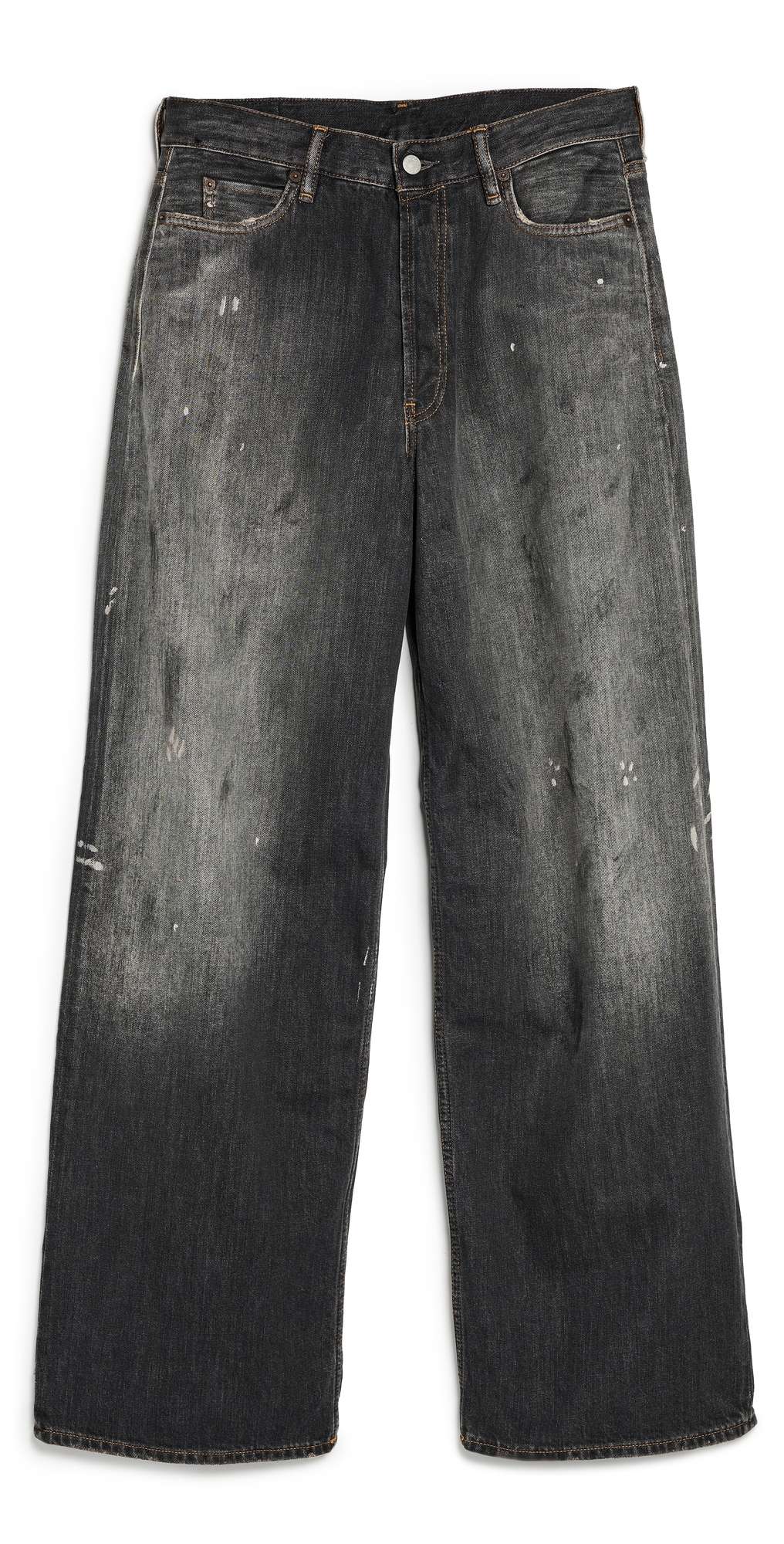 Acne Studios 1981 U Black Trafalgar Loose Fit Jeans Black In Black