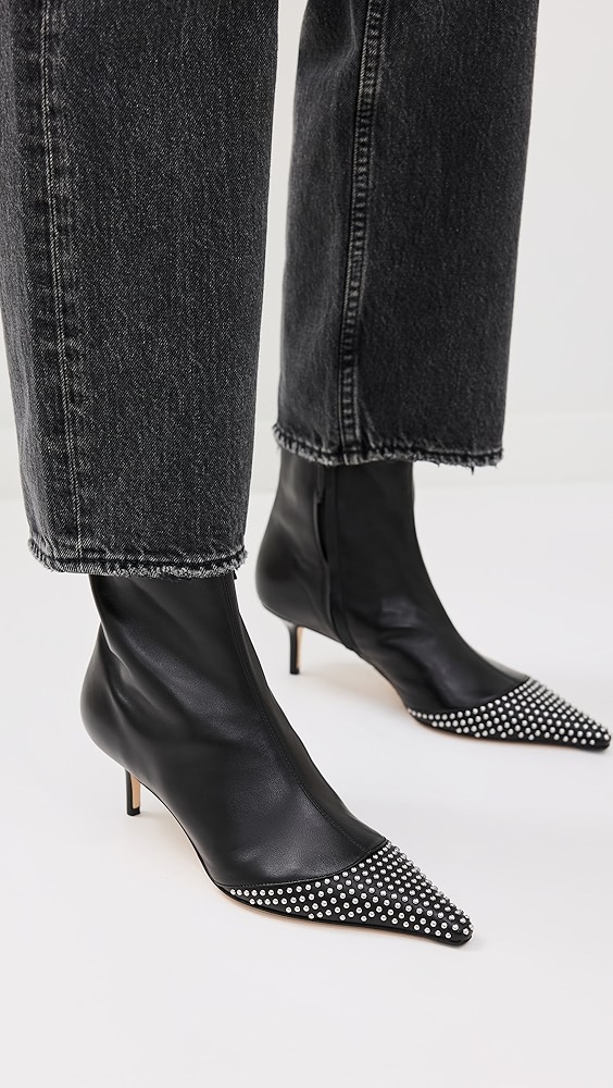 【関税込み】Aeyde ブラック Roe ブーツ AEYDE Roe Mini Studs Heels | Shopbop